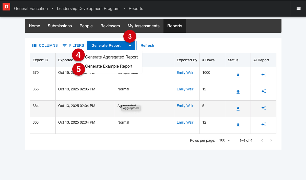 View and manage Program Reports – Digication Help Desk