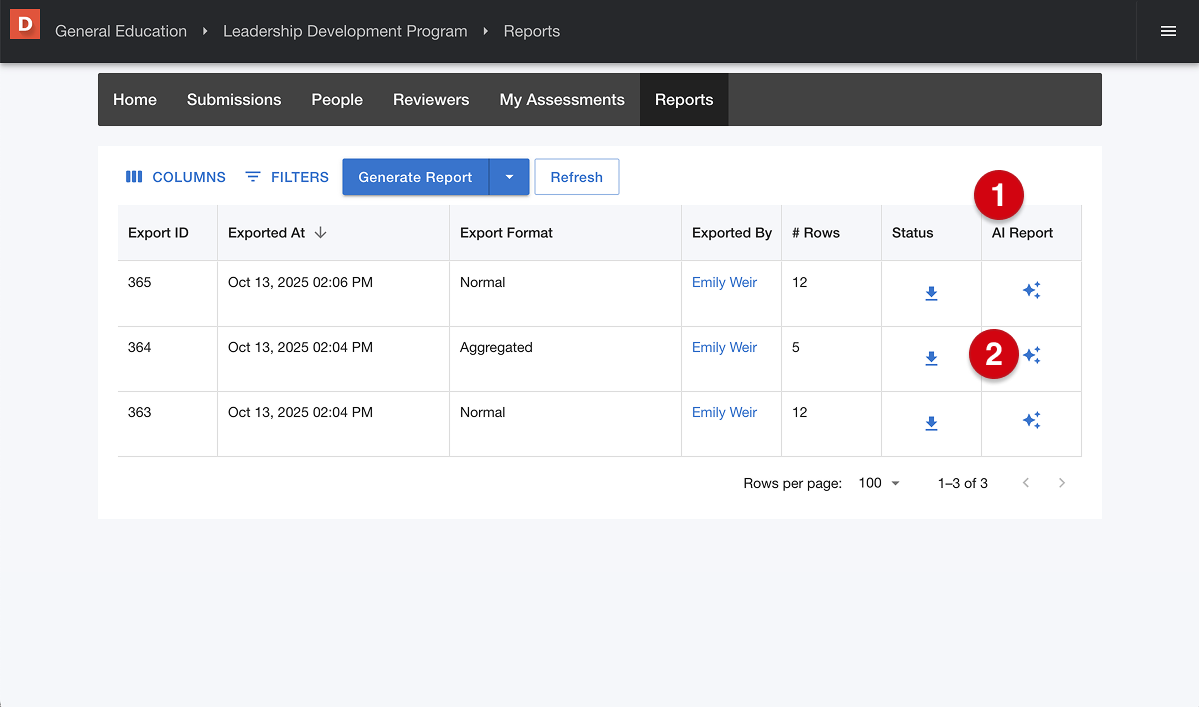 View and manage Program Reports – Digication Help Desk
