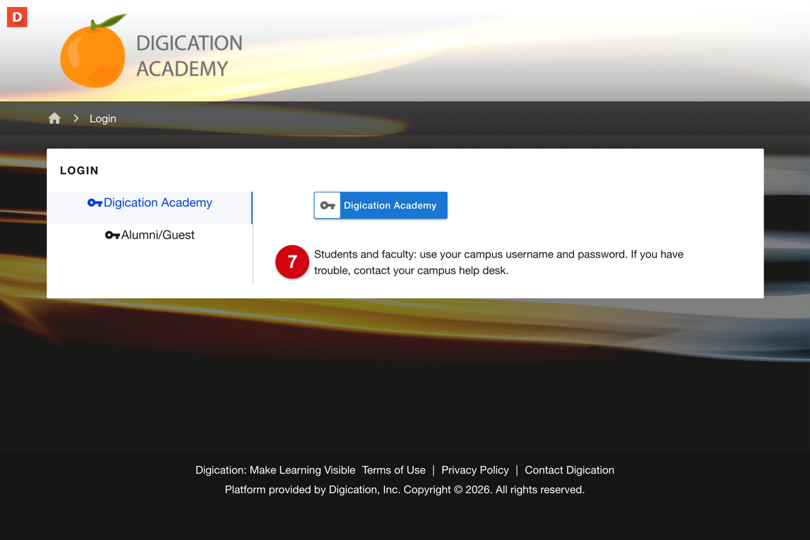 Login window showing custom login instructions below the sign-in button